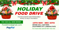 White Maximalist Christmas Food Drive Template Design Facebook Ad