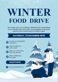 winter food drive template A4