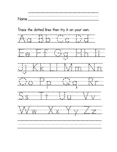 Alphabet Tracing Practice | Teaching Resources