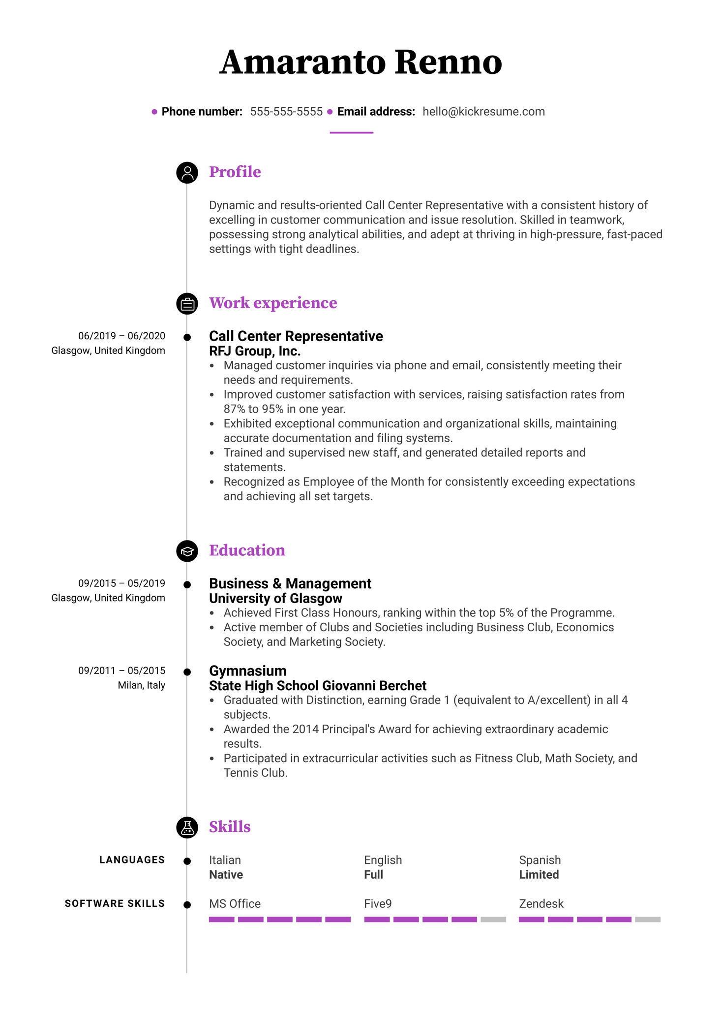 Ejemplo Curriculum Para Tecnico De Call Center Plantilla Muestra Cv Images