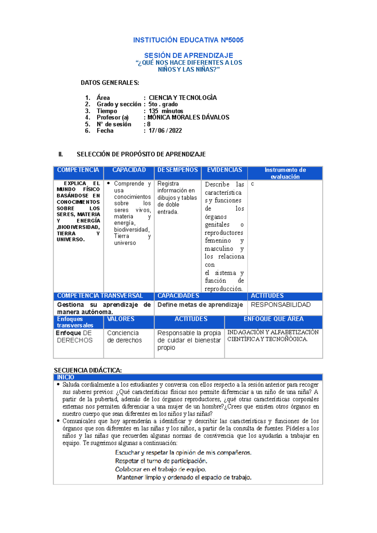 17 - 06 QUÉ NOS HACE Diferentes A LOS Niños Y Niñas - INSTITUCIÓN ...