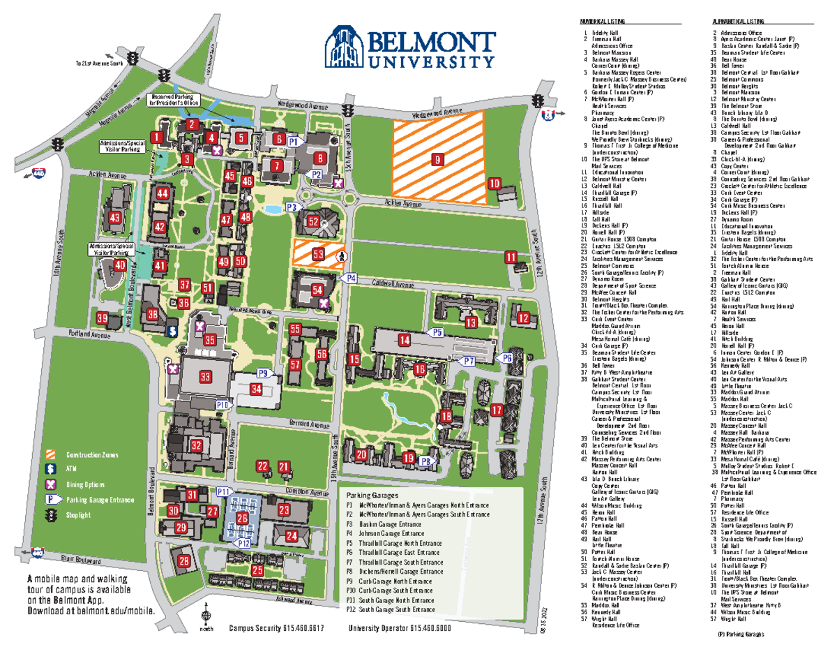 Campusmap - n/a for campus - NUMERICAL LISTING ALPHABETICAL LISTING (P ...