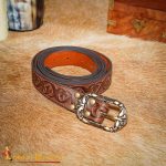 Leather Belt with Embossed Design