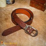 Leather Belt with Embossed Design