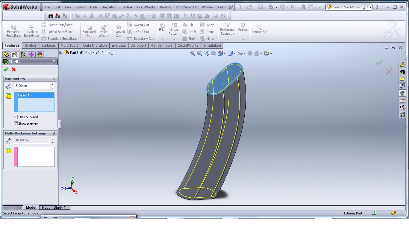 how can i hollow out/cut extrusion? | GrabCAD Questions