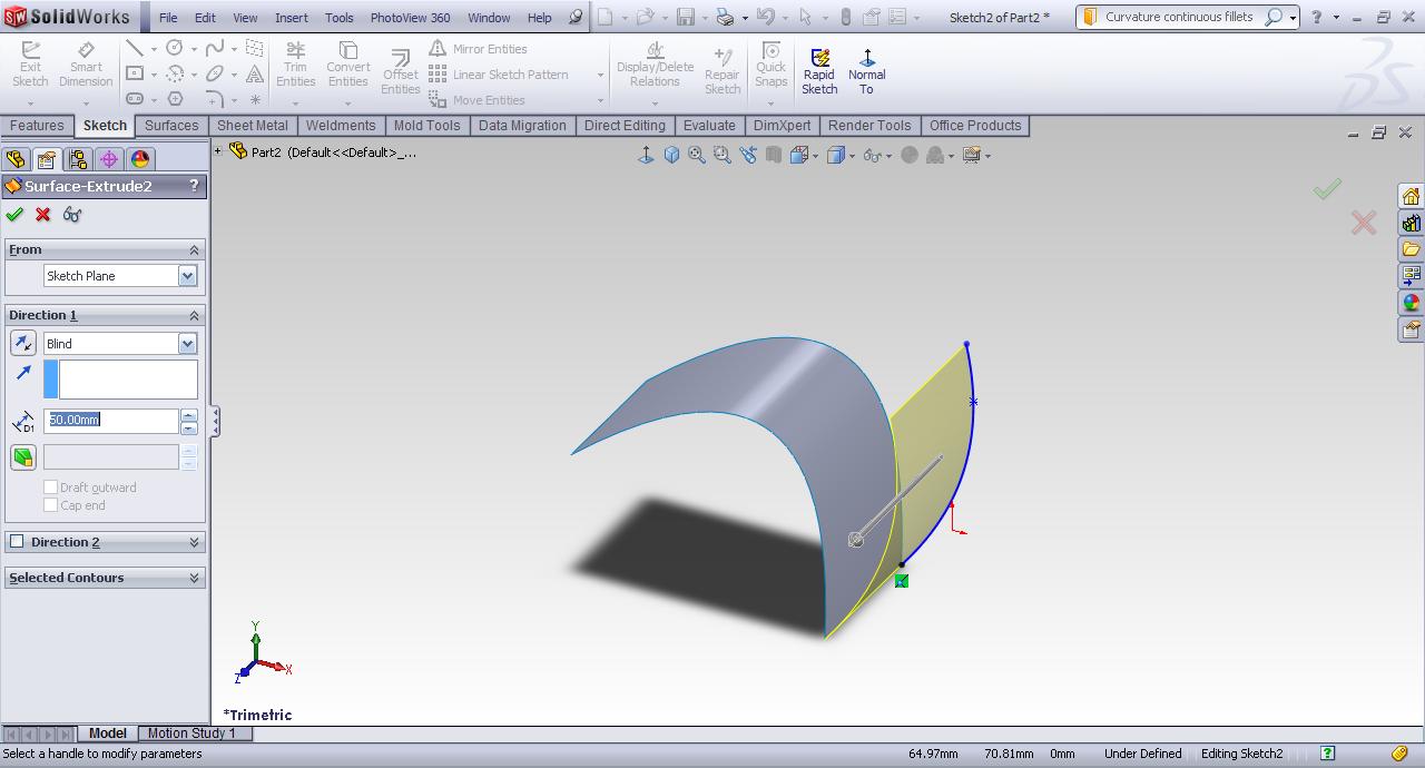 How do I make a curvature continuous fillet in SW? | GrabCAD Tutorials