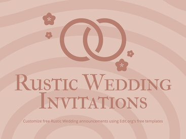 Printable Rustic Wedding Invitation Templates