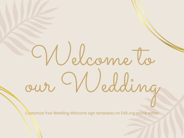 Custom Wedding Welcome Sign Templates