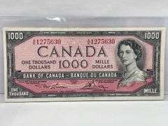 1954 Canada One Thousand Dollar Bill