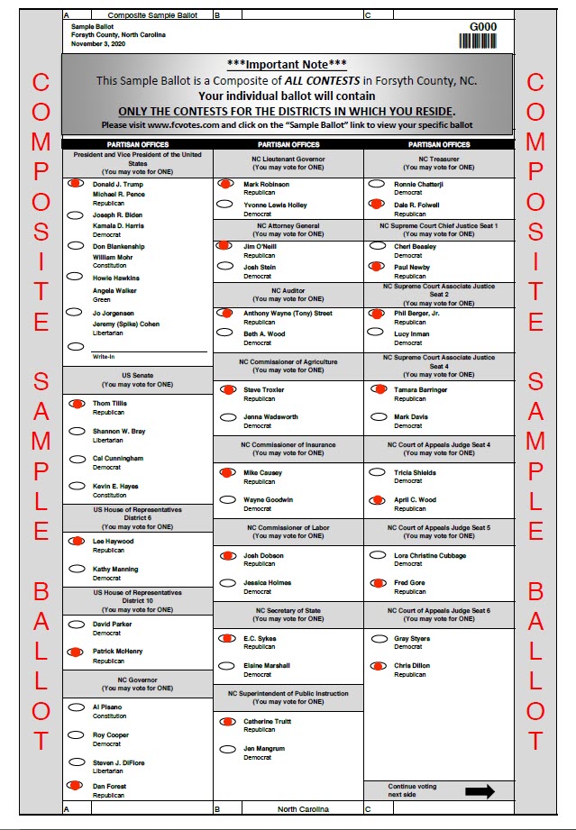 Sample Ballot Republican Primary 2024 - Amalie Katina