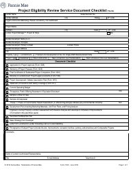 Document preview: Form 1030 Project Eligibility Review Service Document Checklist