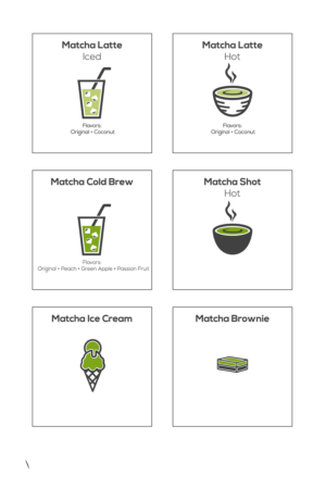 Overhead Menu Design for a Matcha Business | Menu Design by Pinky 