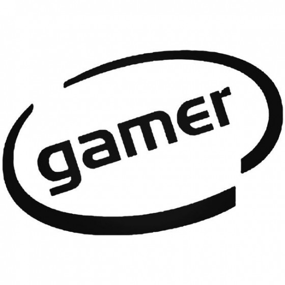 Gamer Oval Vinyl Decal Sticker