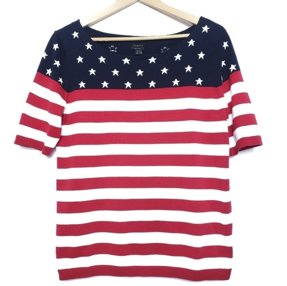 Talbots Tops - Talbots | Pima cotton American Flag knit top