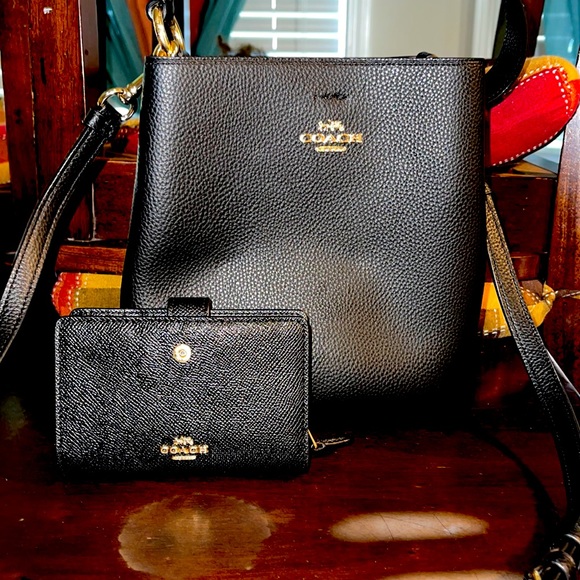 Coach Handbags - Coach Purse (Black) small. Coach Wallet (Black)