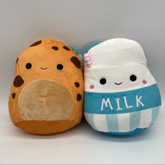 Squishmallows Walgreens Exclusive 2022 Milk And Cookies Melly and Neeona 8 inch - Picture 1 of 6