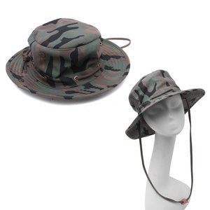 Bushline Camo Boonie Hunting Hat Green Brown Fishing Outdoors Canvas Cotton NEW