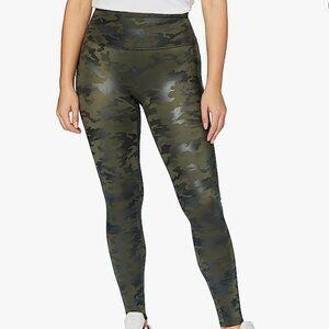 SPANX Faux Leather Camo Leggings