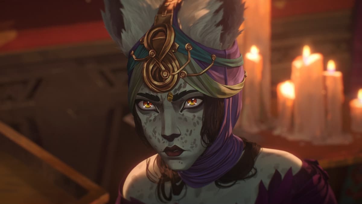 Lest, a character with fur all over her body an pointy cat-like ears.