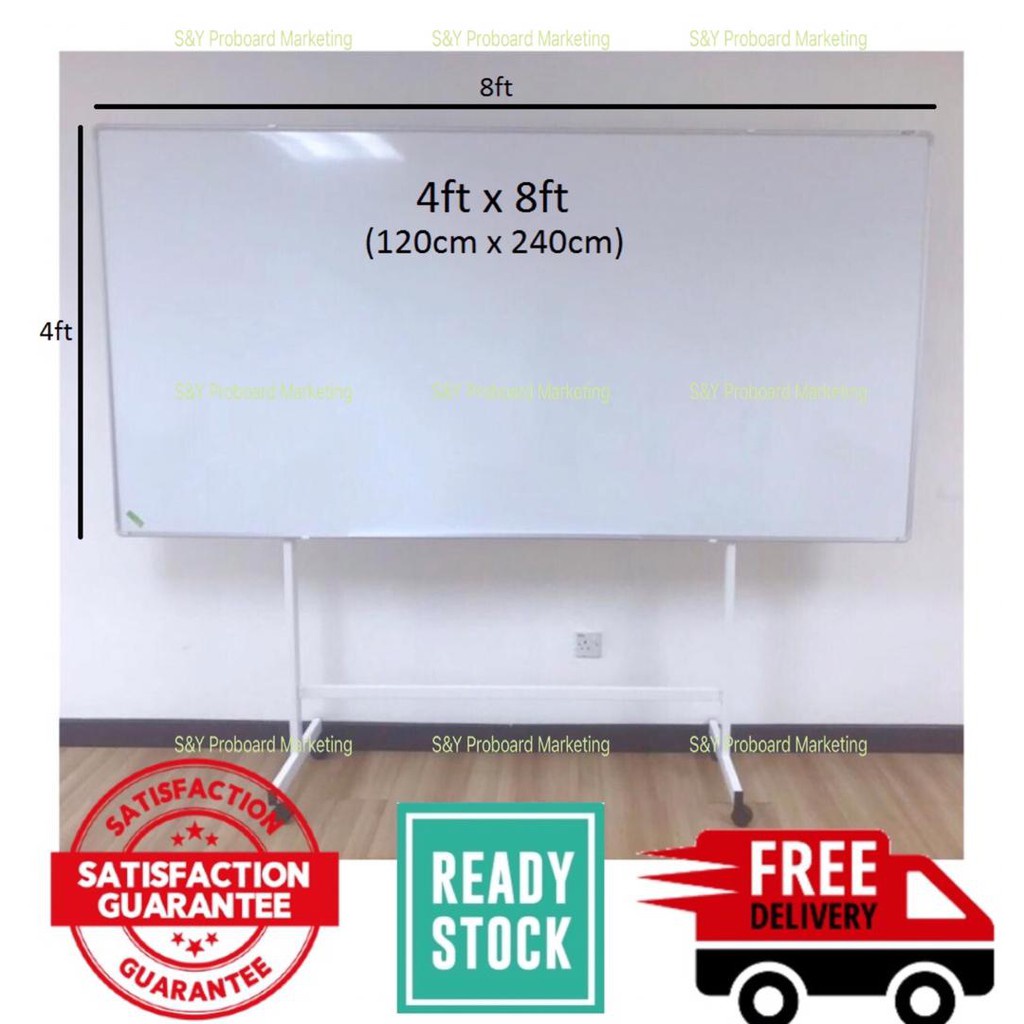 4x8 Magnetic Whiteboard With Stand Size 4ft x8 ft | Shopee Philippines