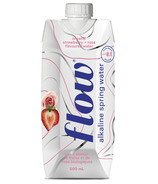 Flow Alkaline Spring Water Organic Strawberry Rose