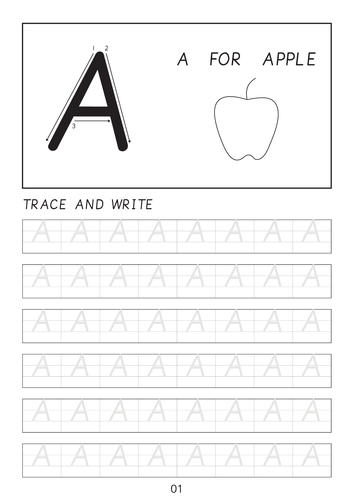 Set of cursive capital letters A to Z line worksheets sheets with ...