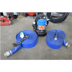 Tsurumi Submersible Pump with 2 Hoses