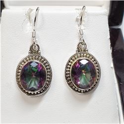 SILVER MYSTIC TOPAZ EARRINGS