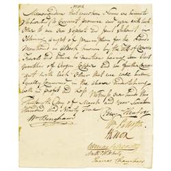 William Paterson and Henry Knox Document Signed