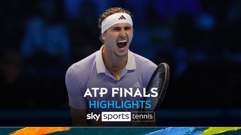 Highlights of Alexander Zverev against Carlos Alcaraz from the ATP Finals.