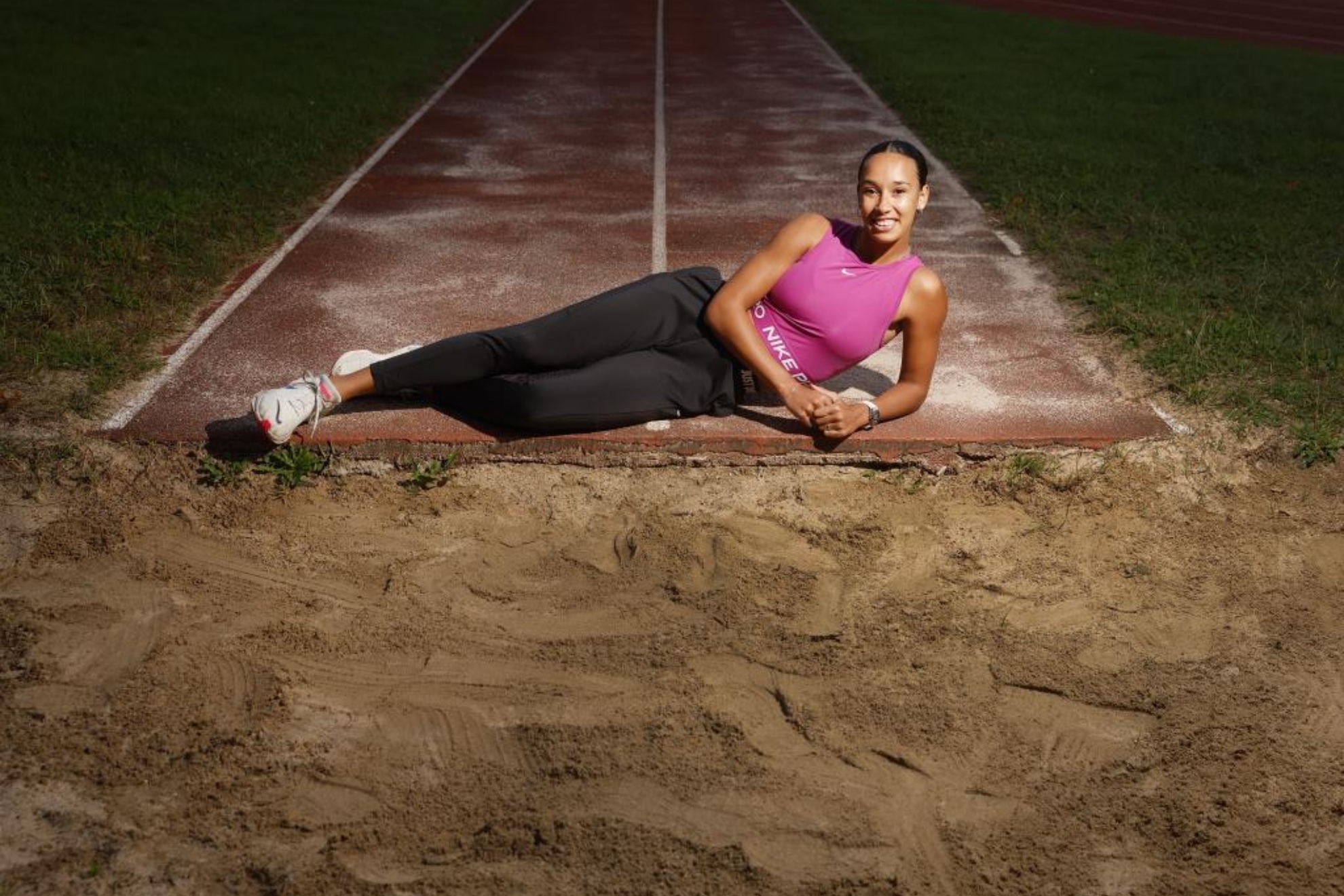 Mara Vicente, en la pista