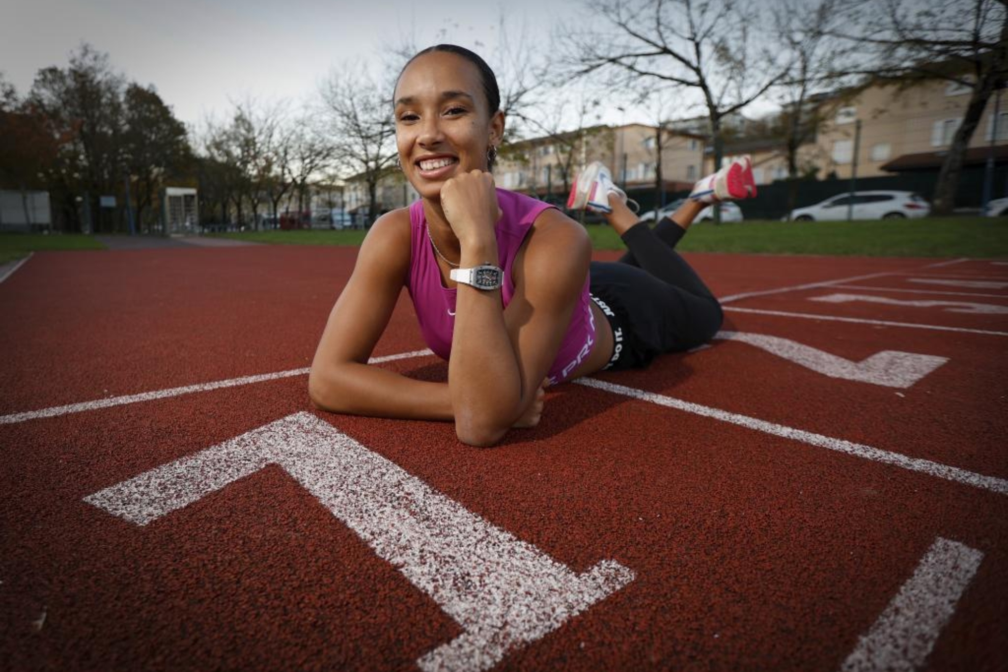 Mara Vicente, en la pista