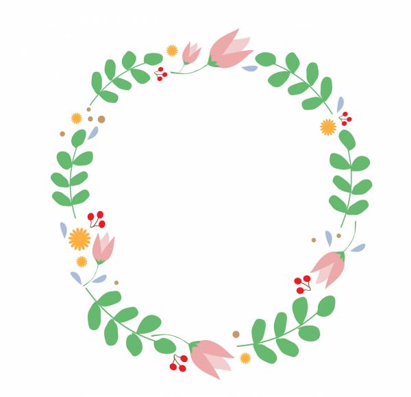 flower ornament frame border  svg vector cut file