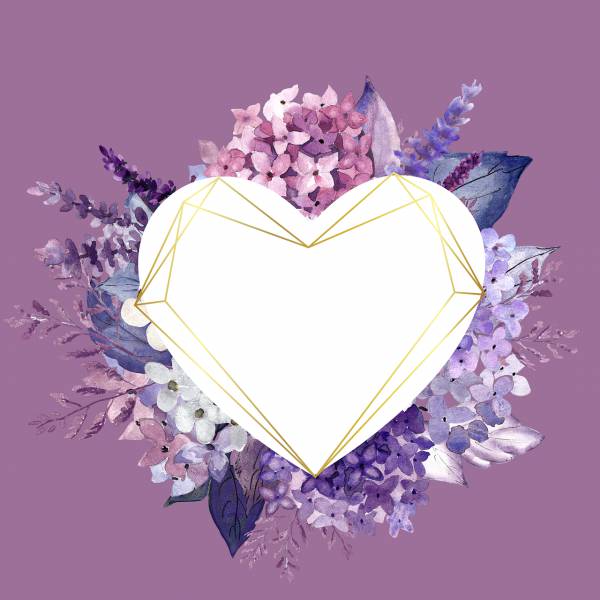 flowers wreath frame heart  svg vector cut file