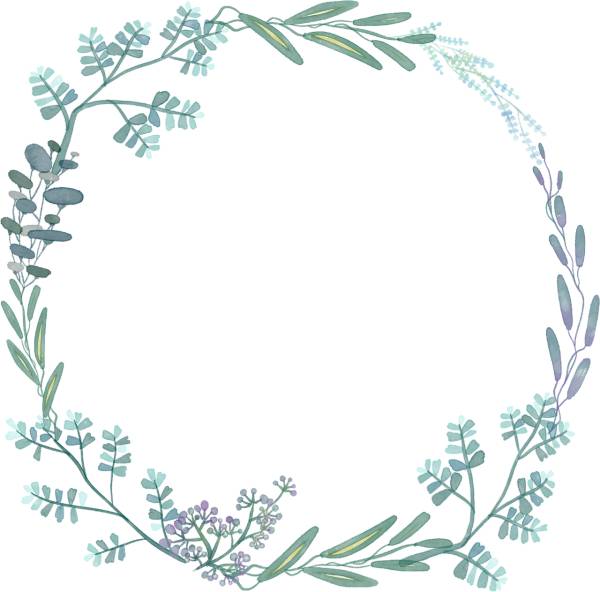 leaves flowers frame wreath  svg vector cut file