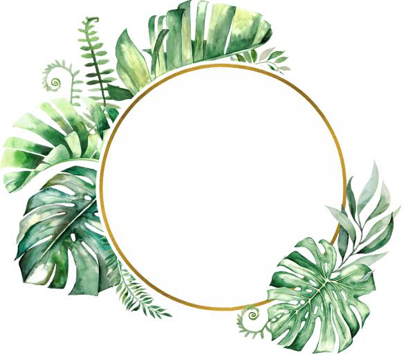 leaves wreath frame boundary  svg vector cut file