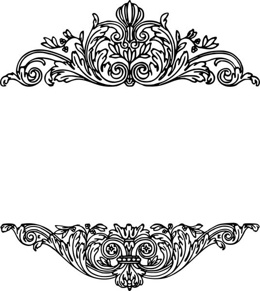 vintage flourish frame divider  svg vector cut file