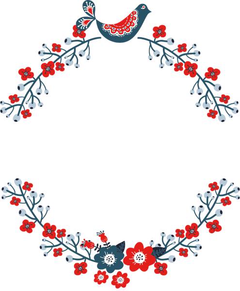 wreath frame floral frame flourish  svg vector cut file