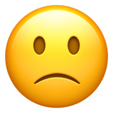 🙁 Slightly Frowning Face, Emoji by Apple