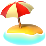 🏖️ Beach with Umbrella, Emoji by Apple