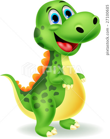 Cute dinosaur cartoon - Stock Illustration [27100685] - PIXTA