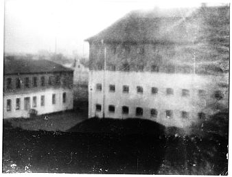 Clandestine photograph of the East German penal institution in Torgau taken by a political prisoner with a homemade camera in 1967. © Ullstein Bildarchiv.