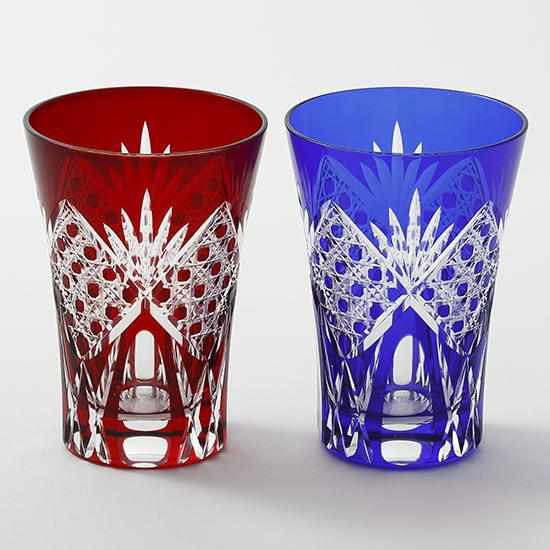 [GLASS] STAR ANISE TUMBLER PAIR | EDO CUT GLASS