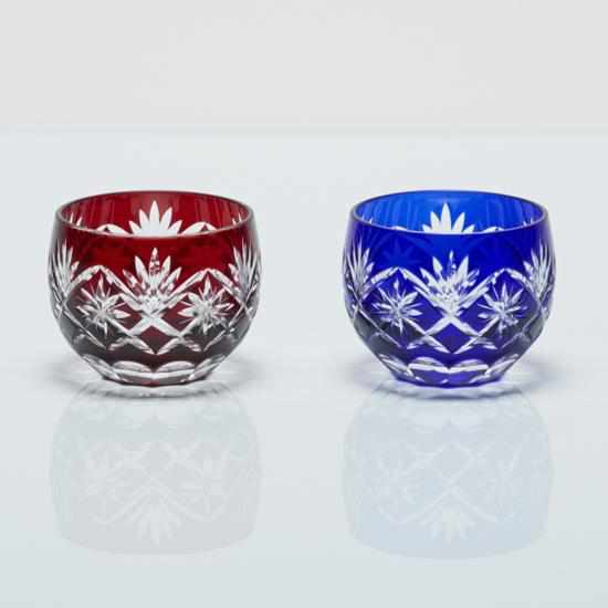 [GLASS] HOSHIKENBISHI MARU GUINOMI PAIR | EDO CUT GLASS