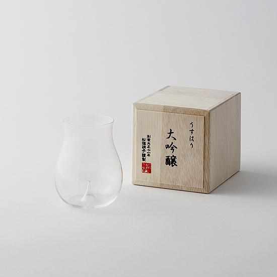 [GLASS] THIN DAIGINJO IN A WOODEN BOX | EDO GLASS