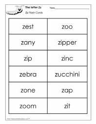 13 letter words · zombification ; Word Wall Words For The Letter Z Worksheets