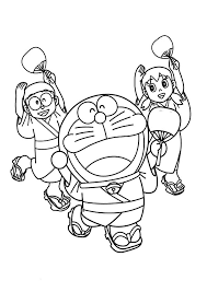 Printable and coloring pages of doraemon. Doraemon Nobita And Shizuka Dancing Coloring Page Free Printable Coloring Pages For Kids