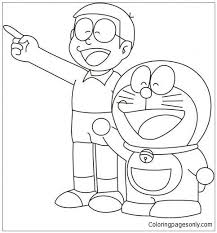 Coloring book for doraemon & nobita is an educational coloring book and one of the best coloring game for nobita characters. Doraemon And Nobita Coloring Page Cartoon Coloring Pages Cute Cartoon Drawings Art Drawings Sketches Simple