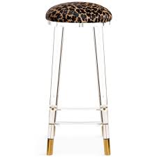 You can't find a higher quality logo stool on the market. Modern Bar Stool Leopard Print And Lucite Modshop