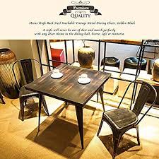 merax metal dining chairs high back